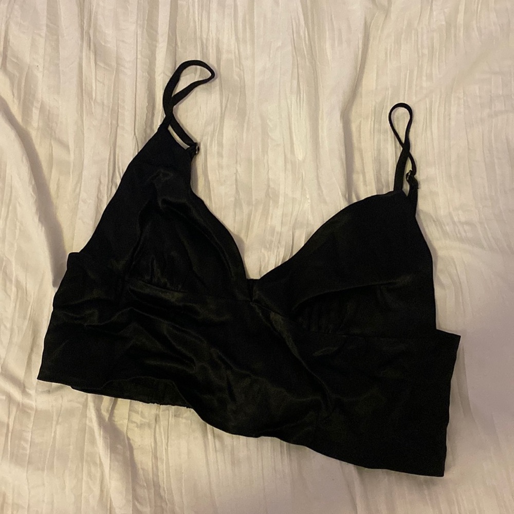Zara cropped black bralette size small never worn